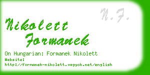 nikolett formanek business card